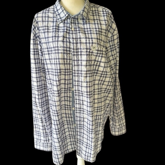 Marc Echo Cut and Sew men’s long sleeve casual button-down shirt XXL cotton 100% - Picture 1 of 9